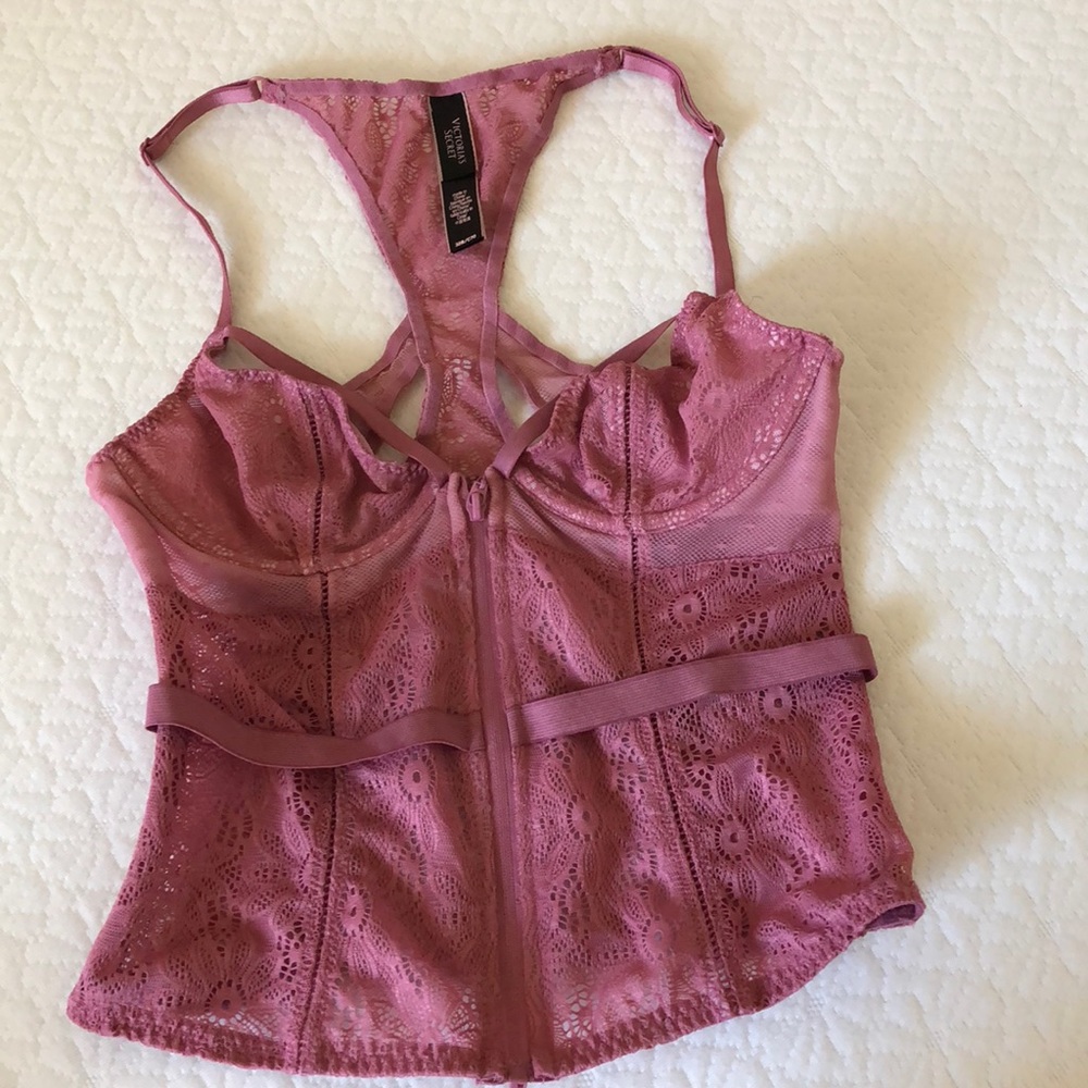 Lingerie Victoria Secret Lace Corset(opaque pink)
